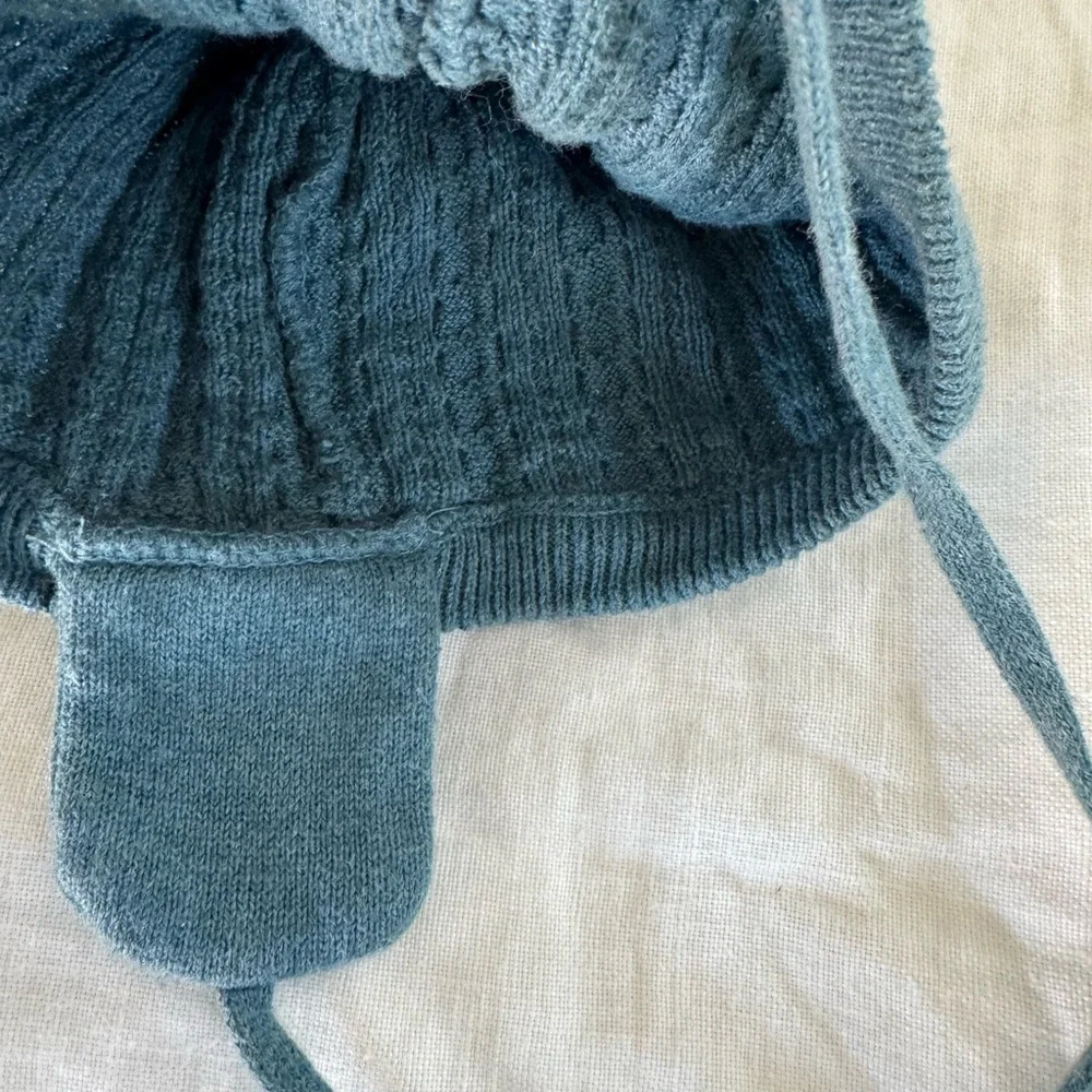 Kate Quinn Teal Pom-Pom 6-12 month baby winter Hat